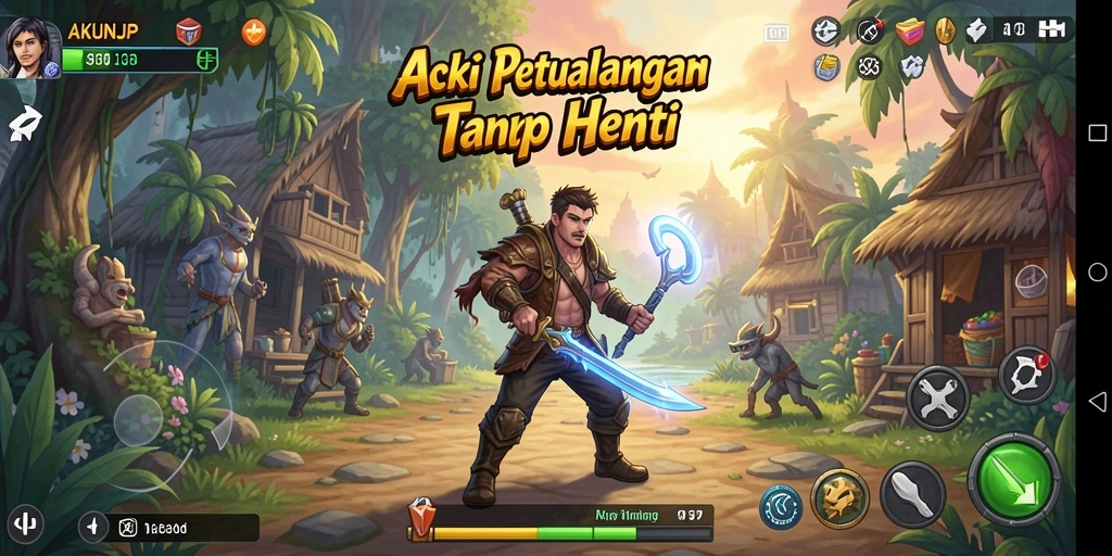 Tampilan gameplay seru dan mendebarkan dari AKUNJP.
