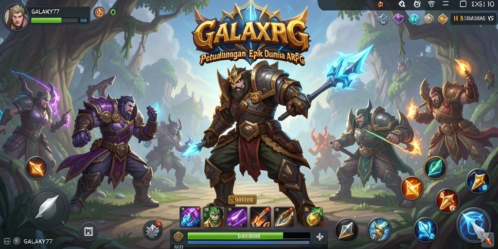 Tampilan gameplay seru dan mendebarkan di GALAXY77.
