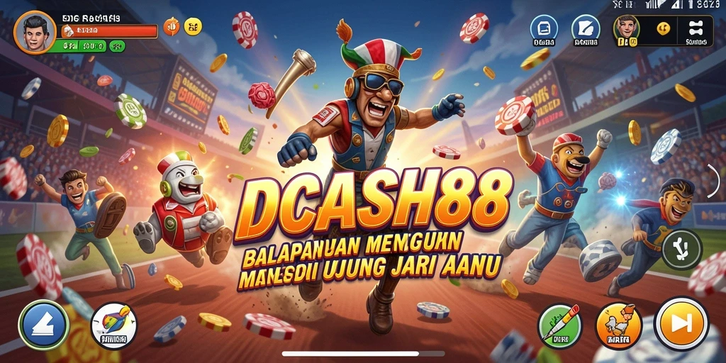 Tampilan screenshot IDCASH88 menampilkan aksi balapan yang mendebarkan dan mobil yang cepat.