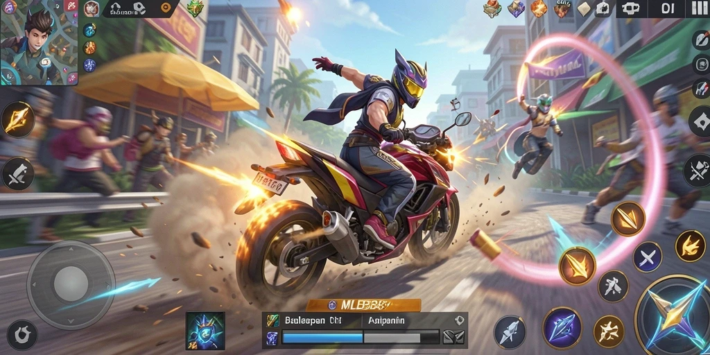 Gameplay seru dalam balapan motor di MLBB8.