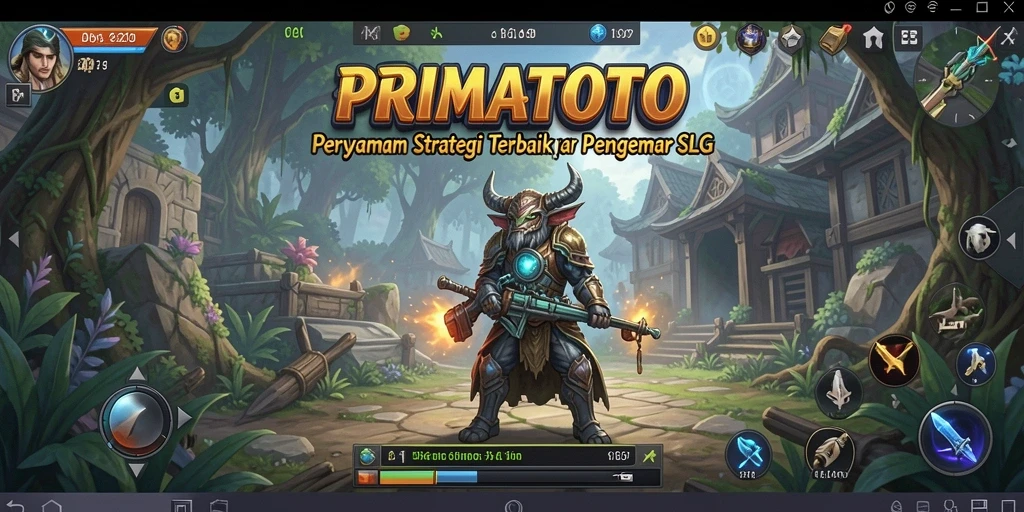 Tampilan permainan SLG yang menarik dari PRIMATOTO.