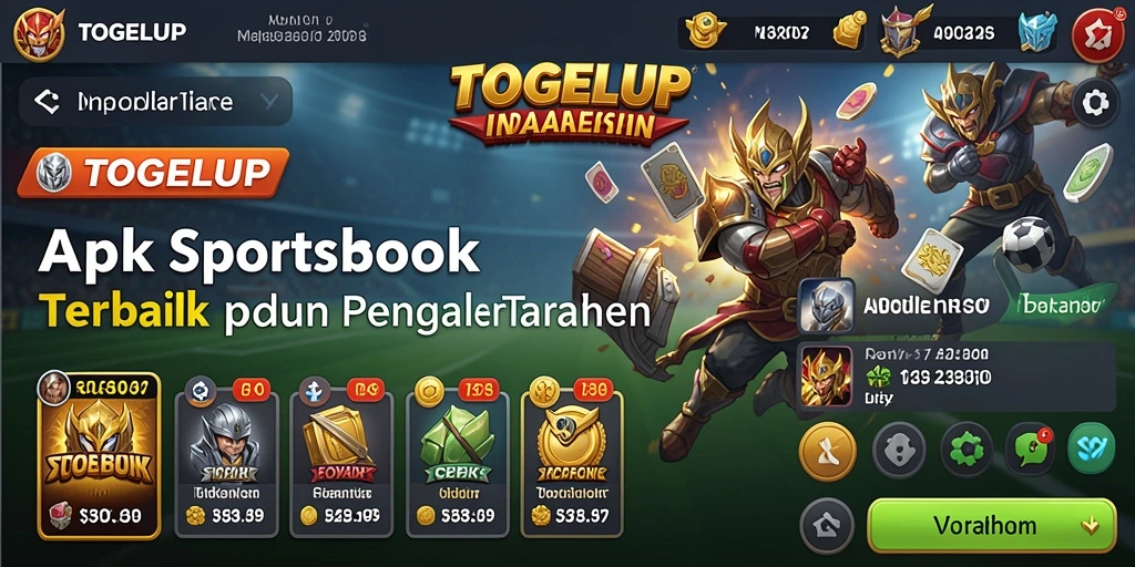 Screenshot TOGELUP menampilkan antarmuka taruhan olahraga yang menarik dan informatif.