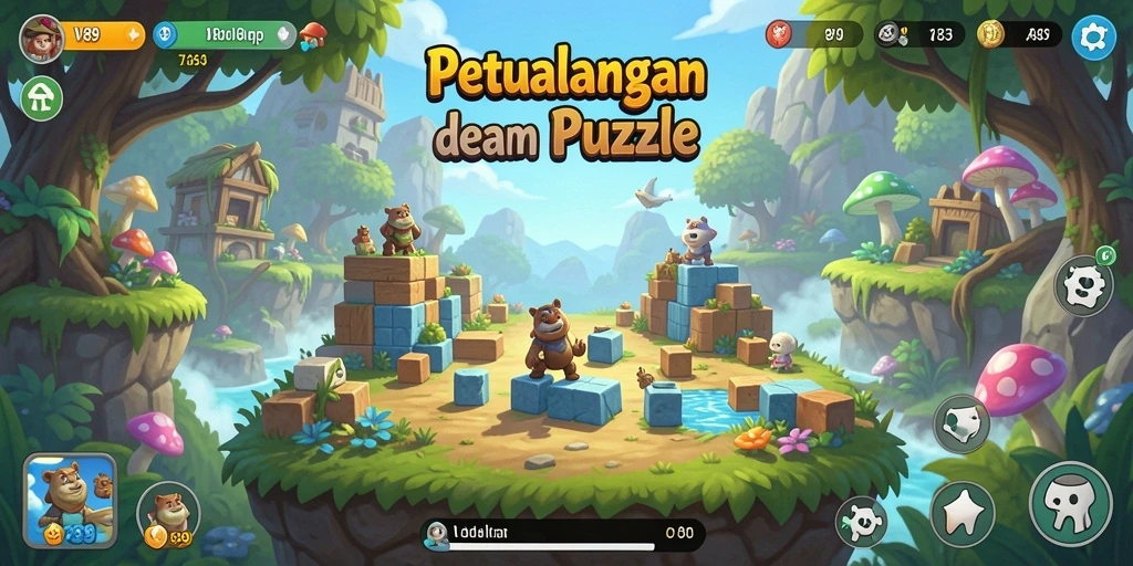 Tampilan gameplay V89 yang menarik dan menantang puzzle.